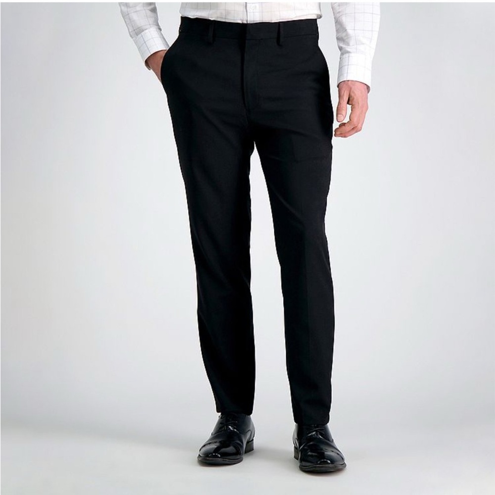 Haggar Smart Wash Repreve Slim Fit Black Suit Pants, Men’s Size 34x34